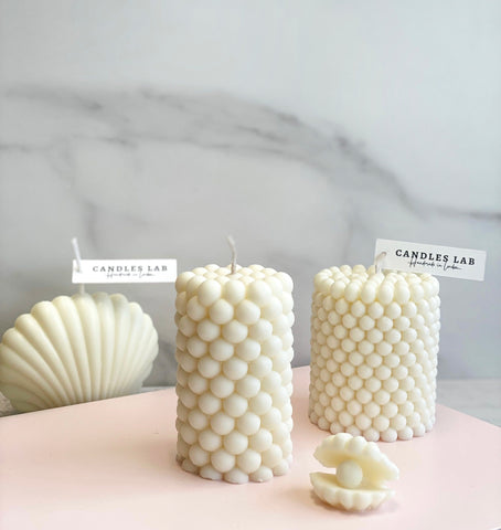 Handmade soy wax vegan pearl shell elegant candle gift, home decor, pearls, table decor, home style, vegan