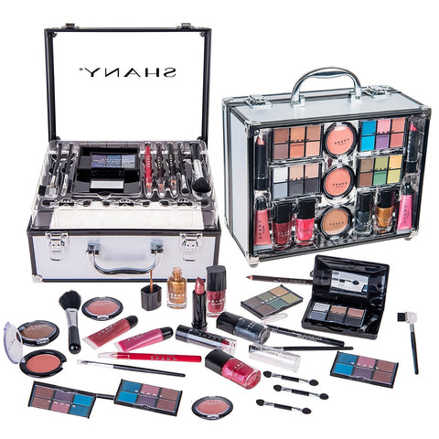 SHANY Carry All Trunk Makeup Set (Eye shadow palette/Blushes/Powder/Nail Polish and more)